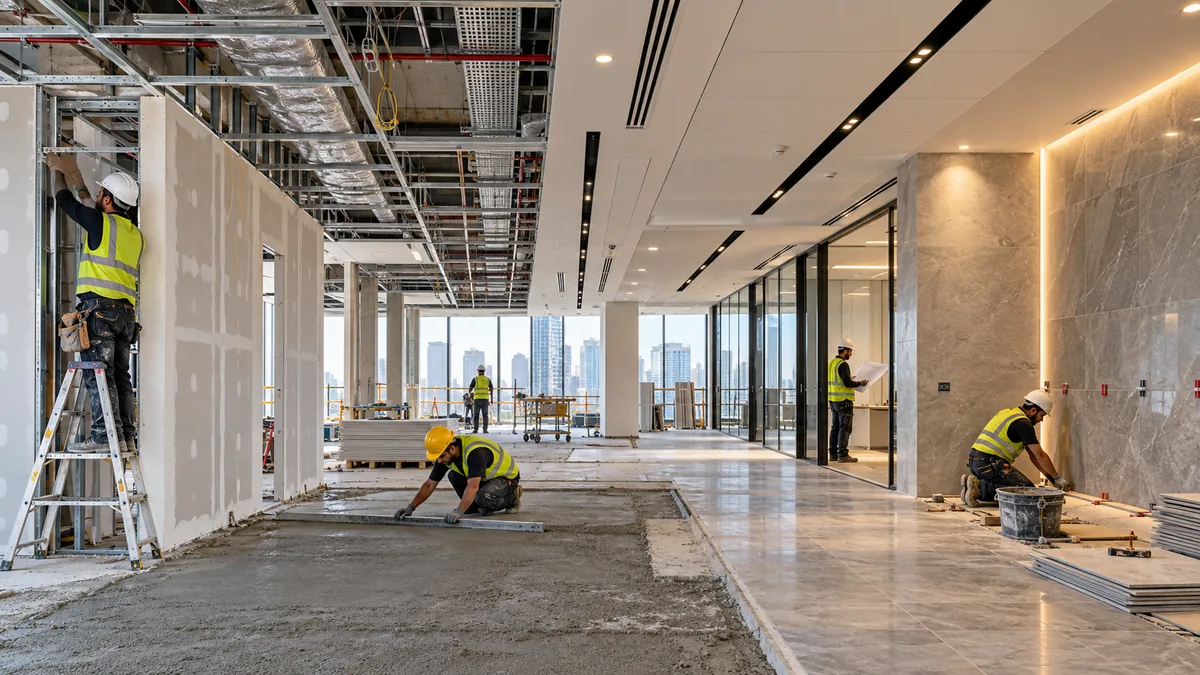 Interior Fit-Out Applications: Work Sequence, Coordination and Technical Standards from Shell Construction to Handover